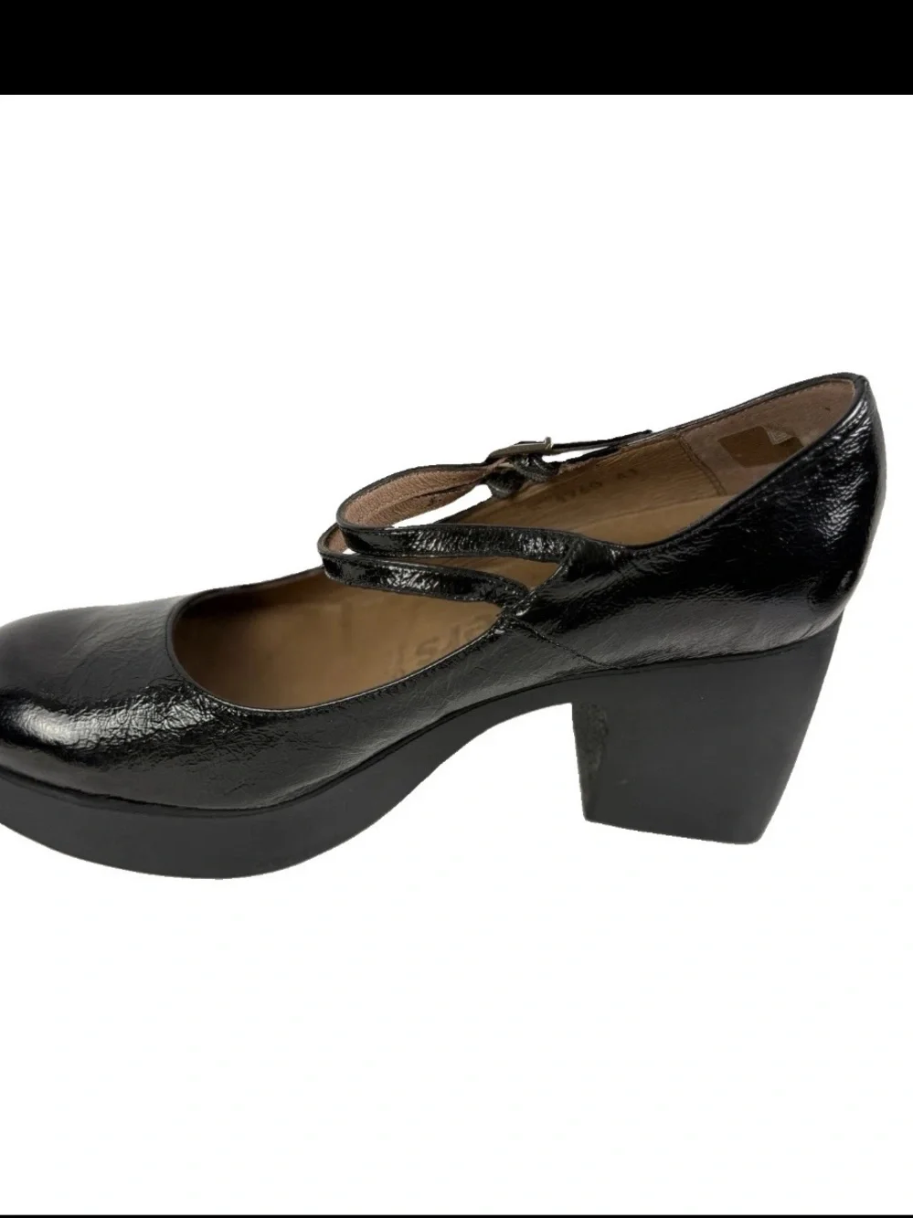 Wonders Mary Jane Platform Block Heel Shoe Pump Patent Leather Nordstrom $220